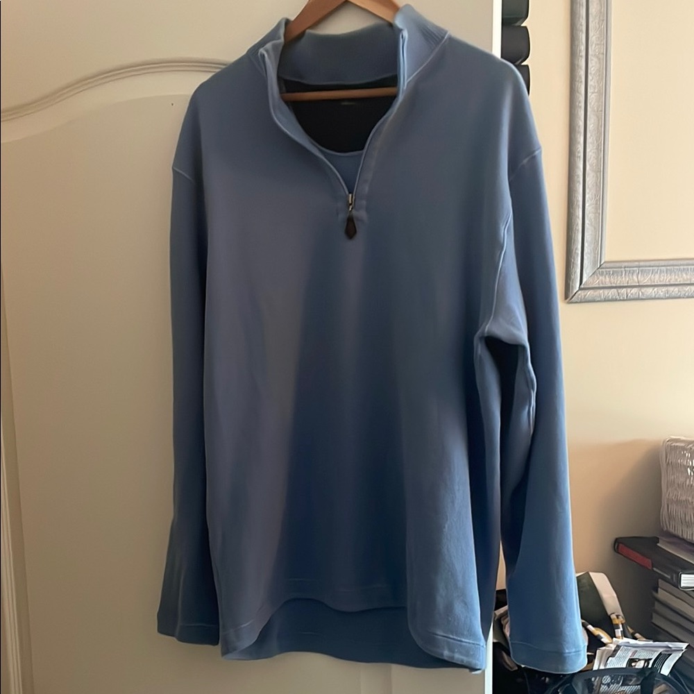Blue Quarter-Zip Pullover